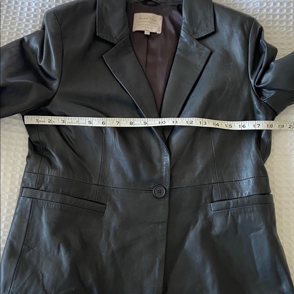 Part Two Lamb Leather Single Button Blazer - Picture 12 of 14